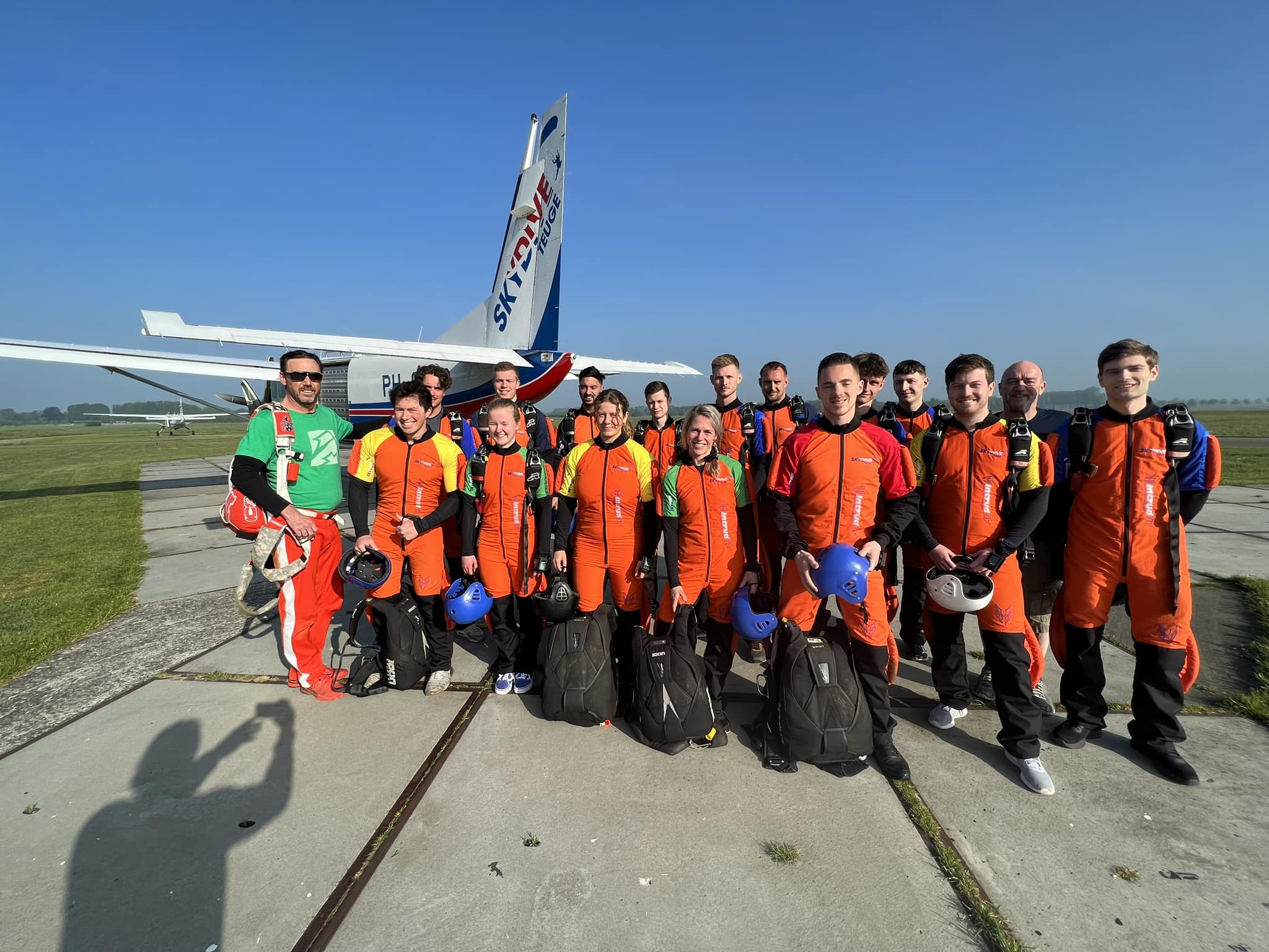 Erwin with his 2024  genaration at skydive Teuge